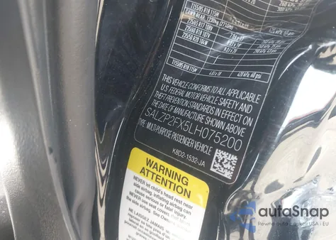 2020 Land Rover Range Rover Evoque Se z USA, uszkodzony, nr VIN SALZP2FX5LH075200